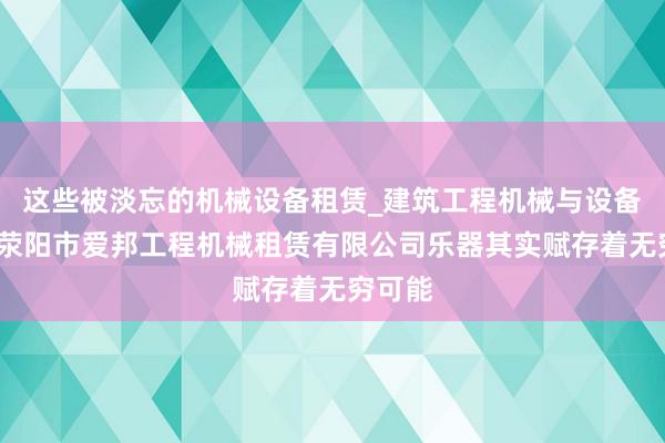 这些被淡忘的机械设备租赁_建筑工程机械与设备租赁_荥阳市爱邦工程机械租赁有限公司乐器其实赋存着无穷可能